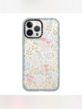 Casetify Floral Garden iPhone Case - Pastel Pink & Blue for iPhone 13 Pro
